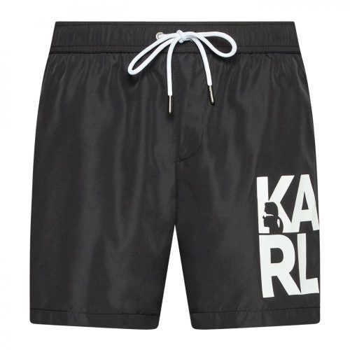 Karl Lagerfeld Beachwear Férfi Fürdőnadrág Koromfekete